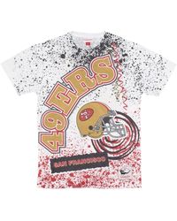 Mitchell & Ness - Tops ,Veelkleurig ,Katoen Nfl Team Burst Tee Wit - Lyst