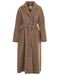 Max Mara - Jassen ,Grijs ,Wol Elisa Coat - Lyst