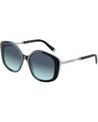Tiffany & Co. - Schwarz/blau getönte sonnenbrille,schwarze/graue sonnenbrille tf 4192,sonnenbrille - Lyst