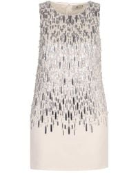Elisabetta Franchi - Verlauf pailletten mini-kleid - Lyst