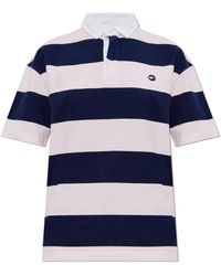 Coperni - Tops ,Blauw ,Katoen Gestreept Katoenen Poloshirt - Lyst