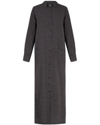 Cortana - Graues kariertes hemdkleid aus wollmischung - Lyst