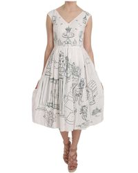 Dolce & Gabbana Botanical Garden Sleeveless Dress - Wit