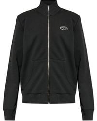 DIESEL - Hoodies & Sweatvesten ,Zwart ,Katoen S-Ginn-Zip-Iod Sweatshirt - Lyst