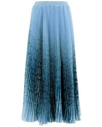 Ermanno Scervino - Falda plisada con estampado de pitón - Lyst