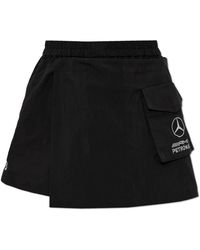 Y-3 - Korte Broeken ,Zwart ,Katoen Short Skort - Lyst