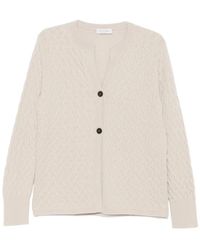 Le Tricot Perugia - Button Kabelgebreid Vest - Lyst