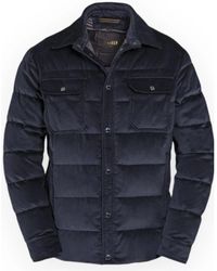 Moorer - Blaue veton-vh jacke - Lyst