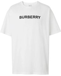 Burberry - Katoenen T-Shirt Met Logoprint - Lyst