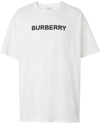 Burberry - Katoenen T-Shirt Met Logoprint - Lyst