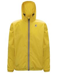 K-Way - Jassen ,Geel ,Nylon Waterdichte Winddichte Jas Met Capuchon - Lyst