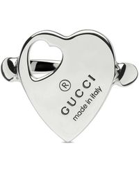 Gucci - Accessoires ,Grijs ,Handelsmerk Ring - Lyst