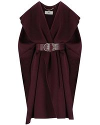 Elisabetta Franchi - Cape Van Dubbele Wollen Stof - Lyst