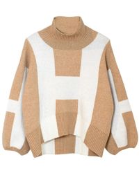 Hèst - Beiger Pullover Mit Puffärmeln - Lyst