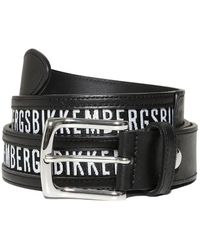 Bikkembergs - Cintura in pelle di vitello nera - Lyst