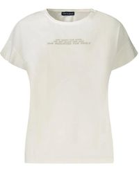 North Sails - Weißes Baumwoll-Embossed-Logo-T-Shirt - Lyst