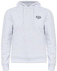 A.P.C. - Rue Madame Logo Hoodie - Lyst