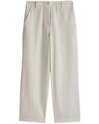 Aspesi - Wijde Pijp Katoenen Gabardine Broek - Lyst