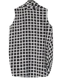 Lanvin - Zijden Top Zonder Mouwen Met Print - Lyst