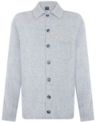 Fedeli - Truien & Vesten ,Grijs ,Katoen Elegante Cardigan Met Lange Mouwen - Lyst