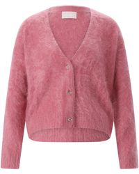 Hemisphere - Gebreide Cardigan Van Kasjmier Met Kabelpatroon - Lyst