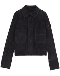 Peuterey - Jassen ,Zwart ,Leer Era Suede Pocket Jacket - Lyst