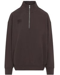 PANGAIA - Hoodies & Sweatvesten ,Bruin ,Katoen Half Zip Sweatshirt - Lyst