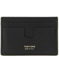 Tom Ford - Accessoires ,Zwart ,Leer Grain Leather Classic Cardholder - Lyst