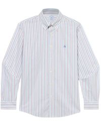 Brooks Brothers - Overhemden ,Veelkleurig ,Katoen Regular Fit Non-Iron Oxford Overhemd Met Button-Down Kraag - Lyst