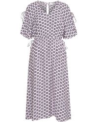 Ichi - Kleedjes ,Veelkleurig ,Vierkante Ikat Aop Jurk - Lyst