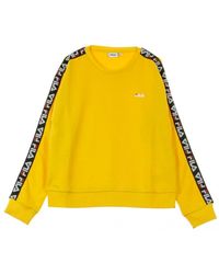 Fila - Hoodies & Sweatvesten ,Geel ,Crewneck Sweatshirt - Lyst