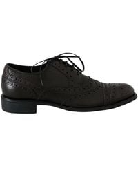 Dolce & Gabbana - Bruin Lederen Wingtip Derby Formele Schoenen - Lyst
