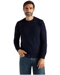 Harmont & Blaine - Truien & Vesten ,Blauw ,Wol Paricollo 3D - Lyst