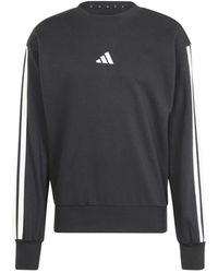 adidas - Fitness ,Zwart ,Katoen Essentials 3-Stripes French Terry Sweatshirt - Lyst
