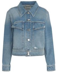 Closed - Jassen ,Blauw ,Denim Blauwe Cropped Denim Jack - Lyst