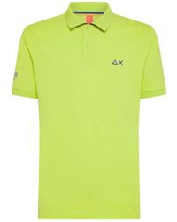 Sun 68 - Tops ,Groen ,Katoen Polo Shirt Met Korte Mouwen - Lyst