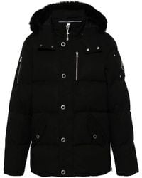 Moose Knuckles - Zwarte Gewatteerde Jas Met Afneembare Capuchon - Lyst