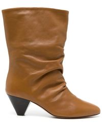 Isabel Marant - Reachi Leren Laarzen - Lyst