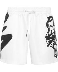Philipp Plein - Fitness ,Wit ,Nylon Jogging Shorts - Lyst