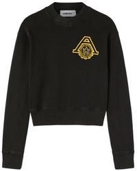 Ambush - Hoodies & Sweatvesten ,Zwart ,Katoen Geknipte Trui Met Scholarship Design - Lyst