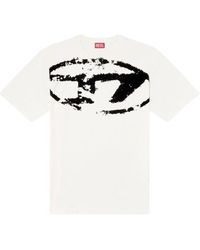 DIESEL - Tops ,Wit ,Katoen T-Boxt-N14 T-Shirt - Lyst