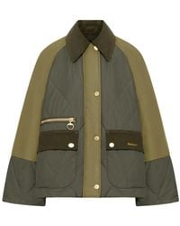 Barbour - Olijfgroen Diamantquilt Jack - Lyst