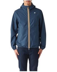 K-Way - Jassen ,Blauw ,Polyester Jack Stretch Dot Jacket - Lyst