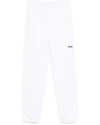 MSGM - Broeken ,Wit ,Katoen Stijlvolle Katoenen Broek Voor Vrouwen - Lyst