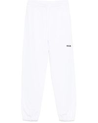 MSGM - Broeken ,Wit ,Katoen Stijlvolle Katoenen Broek Voor Vrouwen - Lyst