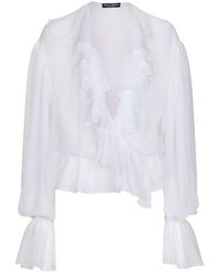 Dolce & Gabbana - Blouse Met Ruches - Lyst