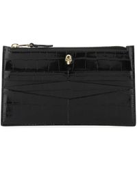 McQueen - Schwarzes Leder Beauty Cases Etui - Lyst