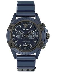 Versace - Accessoires ,Blauw ,Chronograph Watch - Lyst