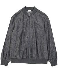 Brunello Cucinelli - Elegante chaqueta gris de lana con ribetes - Lyst