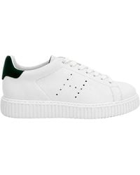 Hogan - H677 Bicolor Calfskin Sneakers With Perforated H Logo - Lyst